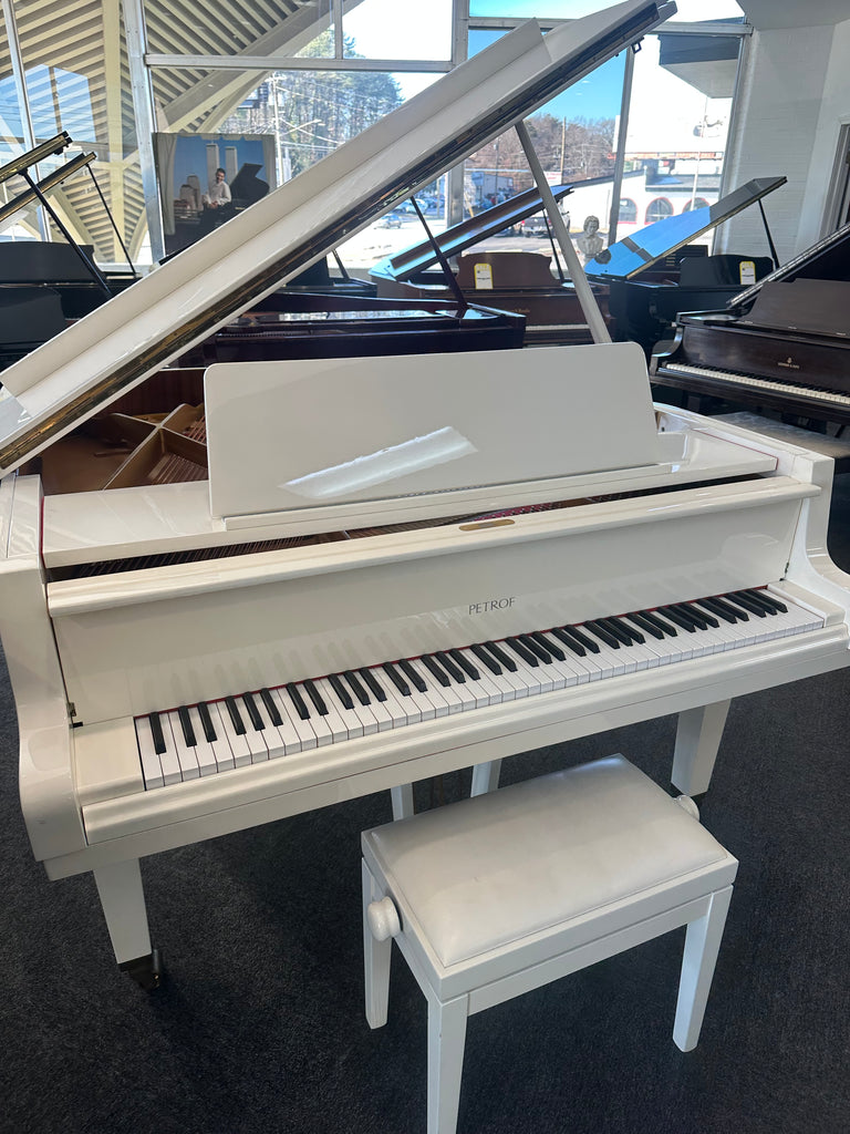 Used Petrof Baby Grand in Polished White!