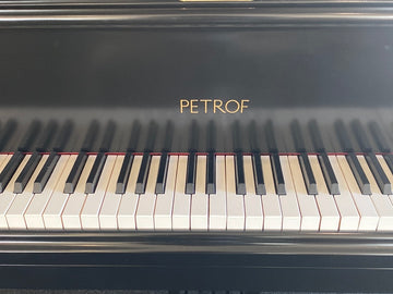 Petrof used Baby Grand piano. Satin Ebony